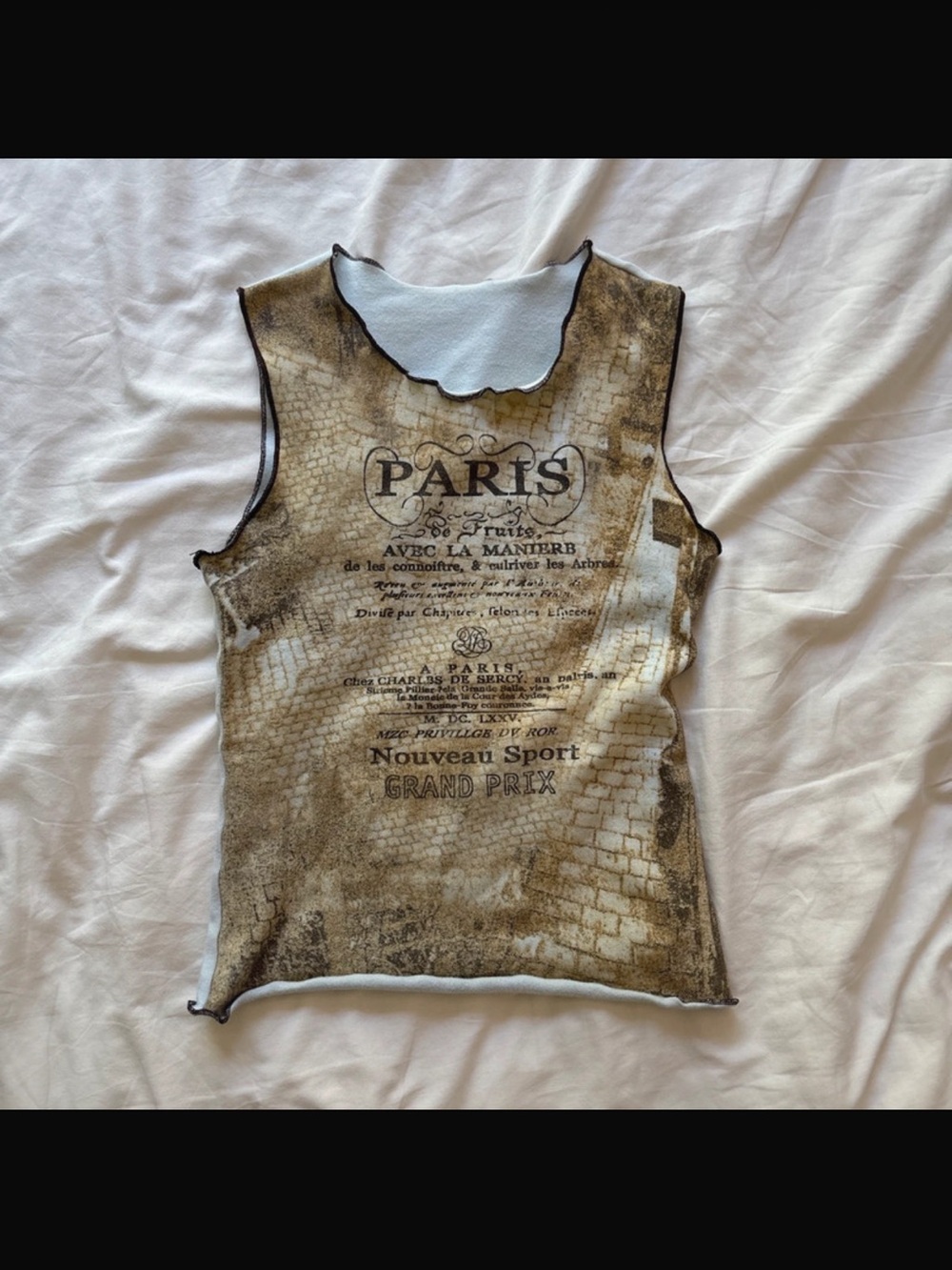 Umgee Vintage Parisian Style Tank Top